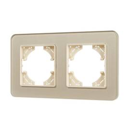 Рамка на 2 поста стеклянная Arlight FRM-OMALI-SFGS-2-GD 049711