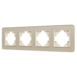 Рамка на 4 поста стеклянная Arlight FRM-OMALI-SFGS-4-GD 049719