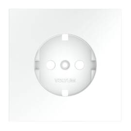 Накладка для розетки с заземлением Voltum S70 (белый матовый) VLS000602
