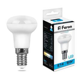 Лампа светодиодная Feron E14 5W 6400K Груша Матовая LB-439