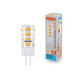 Светодиодная лампа WOLTA 5Вт 6500K G4 кукуруза матовая WSTD-JC-220V5W6KG4-C