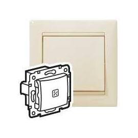 Выключатель одноклавишный Legrand Valena 10A 250V с подсветкой cлоновая кость 695601