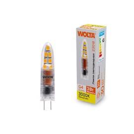 Светодиодная лампа WOLTA 3Вт 3000K G4 матовая WSTD-JC-220V3W3KG4-P