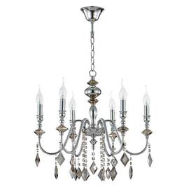 Подвесная люстра Crystal Lux MERCEDES SP6 CHROME/SMOKE