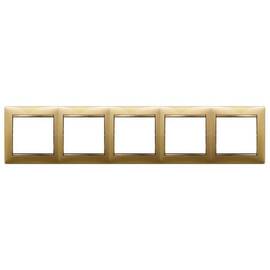 Рамка 5-постовая Legrand Valena матовое золото 770305
