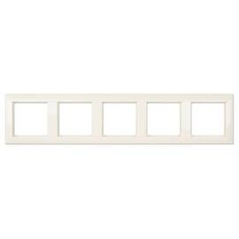 Jung Рамка 5-местная для вертикальной и горизонт. установки. Eco Profi. Слоновая кость EP485