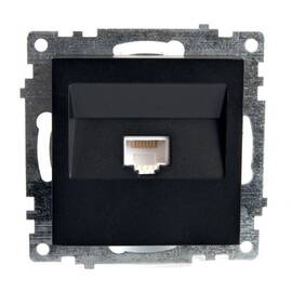 Розетка компьютерная RJ-45 Stekker Катрин черный GLS00-7107-05 39613