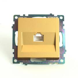 Розетка компьютерная RJ-45 Stekker Катрин золото GLS00-7107-08 49227