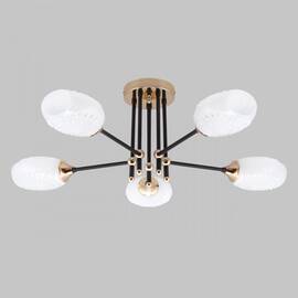 Потолочная люстра IMEX MD.4144-5-S-BK+FGD