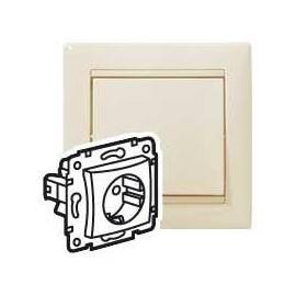 Розетка 2К+З Legrand Valena 16A 250V немецкий стандарт слоновая кость 695612