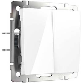 Выключатель двухклавишный с самовозвратом Werkel белый W1122401 4690389192319