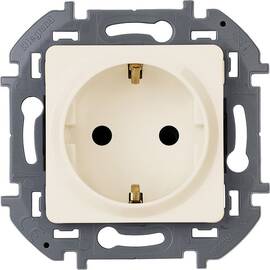 Розетка 2К+З - немецкий стандарт - 16 А - 250 В~ - INSPIRIA - слоновая кость