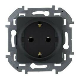 Розетка 2К+З - немецкий стандарт - 16 А - 250 В~ - INSPIRIA - антрацит