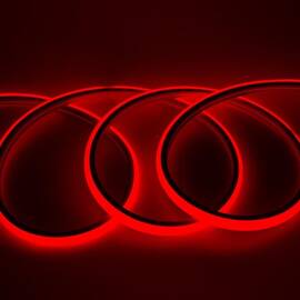 Гибкий Неон 220V 9,6 Вт/метр Красный 16х16 Мм General GLS-2835-120-9.6-220-BNL-IP67-R катушка 50м