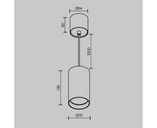 Подвесной светодиодный светильник Maytoni Technical Vol P100PL-20W4K-W, изображение 2