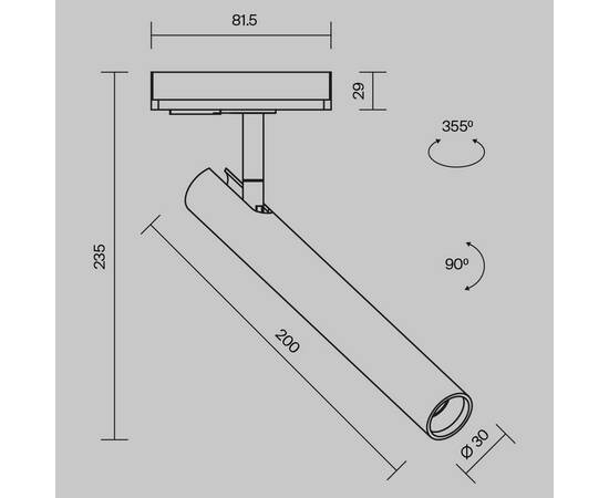 Трековый светодиодный светильник Maytoni Technical Focus T TR141-1-6W3K-M-W, изображение 2