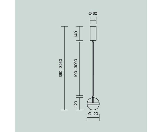 Подвесной светодиодный светильник Maytoni Area MOD295PL-L20BS3K, изображение 2