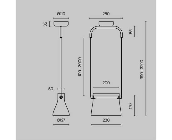 Подвесной светодиодный светильник Maytoni Cabaret MOD170PL-L8BS3K, изображение 2
