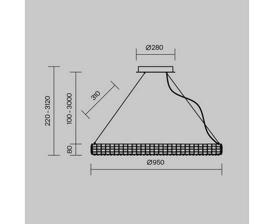 Подвесной светодиодный светильник Maytoni Castello MOD335PL-L35CH3K, изображение 3