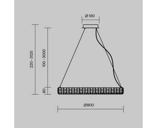 Подвесной светодиодный светильник Maytoni Castello MOD335PL-L40CH3K, изображение 2