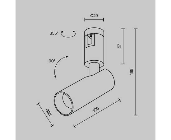 Трековый светодиодный светильник Maytoni Technical Flarity Focus Led TR144-1-5W3K-W-B, изображение 2