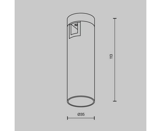 Трековый светодиодный светильник Maytoni Technical Flarity Focus Led TR143-1-5W3K-W-B, изображение 2