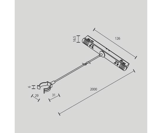 Коннектор с подвесом Maytoni Exility TRA101SWT-2B, изображение 2