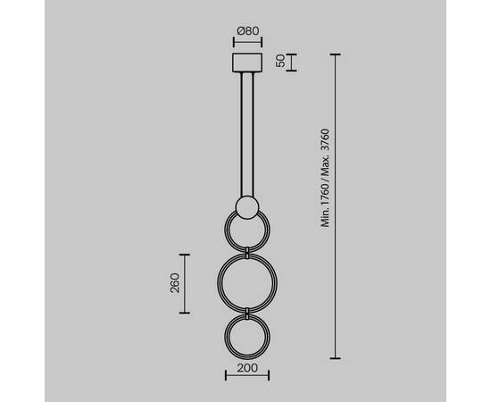 Подвесной светодиодный светильник Maytoni Link MOD357PL-L20BS3K, изображение 2
