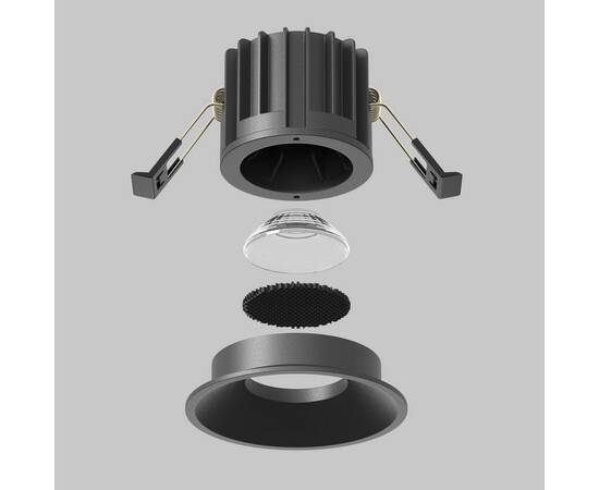 Встраиваемый светодиодный светильник Maytoni Technical Round DL058-12W-DTW-B, изображение 3