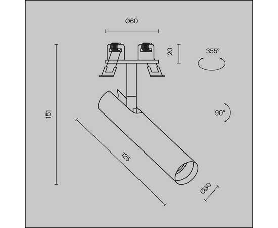Встраиваемый светодиодный спот Maytoni Technical Focus T C141RS-L125-6W4K-BBS, изображение 2