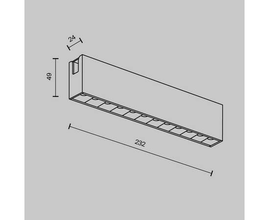 Трековый светодиодный светильник Maytoni Technical Flarity Points TR150-1-12W3K-M-BS, изображение 2