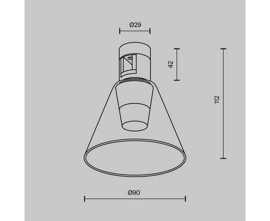 Трековый светодиодный светильник Maytoni Technical Flarity Bianca TR147-1-3W3K-B, изображение 2