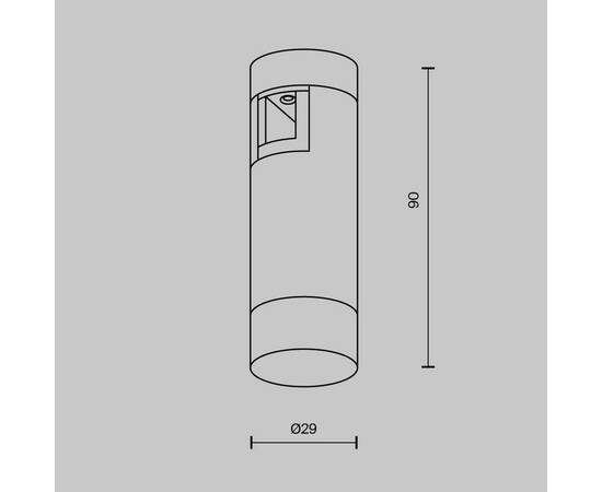 Трековый светодиодный светильник Maytoni Technical Flarity Skim TR145-1-3W3K-W-B, изображение 2