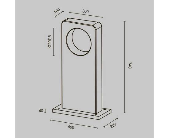 Уличный светодиодный светильник Maytoni Betone O469FL-L7CM3K1, изображение 2