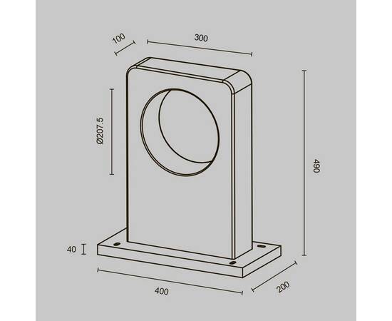 Уличный светодиодный светильник Maytoni Betone O469FL-L7CM3K, изображение 2