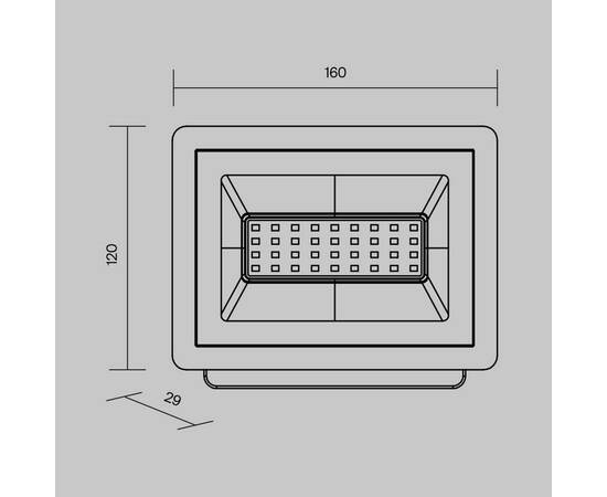 Прожектор светодиодный Maytoni Flood 30W 6500K FL001-L30B6K, изображение 2