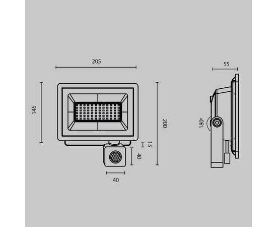 Прожектор светодиодный Maytoni Flood 50W 6500K FL001-L50B6KSR, изображение 2