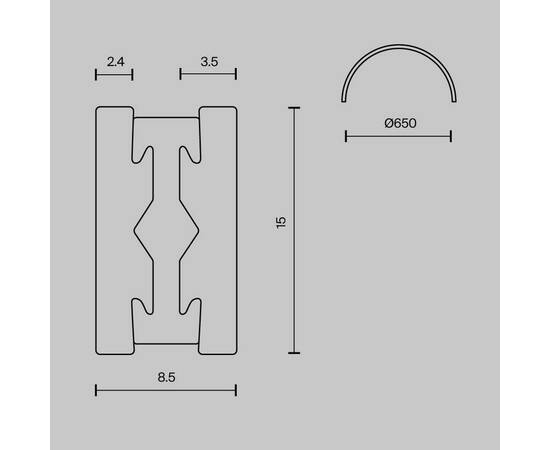 Шинопровод Maytoni Flarity TRX154-SR-D650-BS, изображение 2