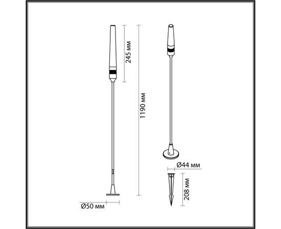 Уличный светодиодный светильник Odeon Light Nature Canna 7020/4GB, изображение 2