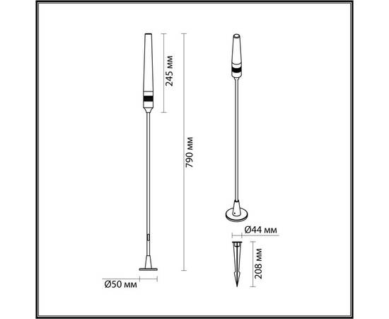 Уличный светодиодный светильник Odeon Light Nature Canna 7020/4GL, изображение 2