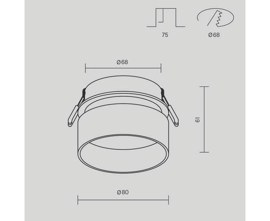 Встраиваемый светильник Maytoni Technical Amary DL062-GU10-B, изображение 2
