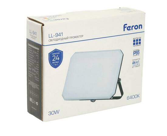 Светодиодный прожектор Feron LL-941 30W 6400K 51044, изображение 2