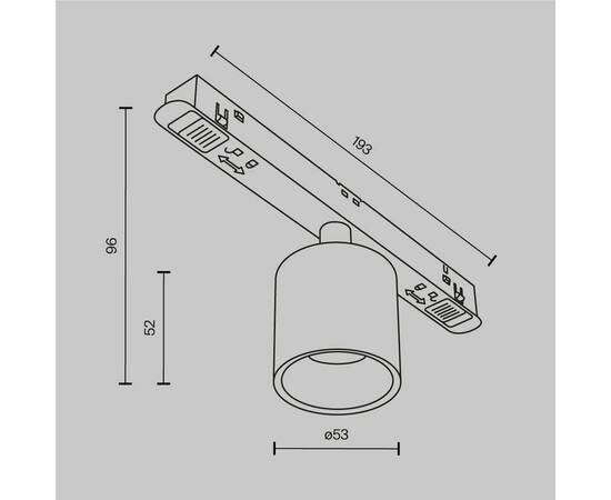 Трековый светодиодный светильник Maytoni Technical Exility Alfa S TR132-2-7W3K-W, изображение 2