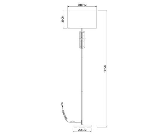 Торшер Arte Lamp Taygeta A4097PN-1CC, изображение 2
