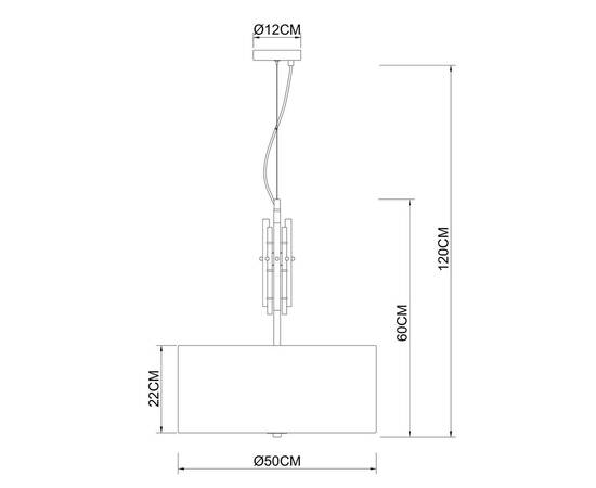 Подвесной светильник Arte Lamp Taygeta A4097SP-5CC, изображение 2