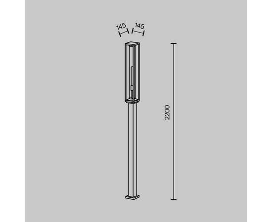 Садово-парковый светильник Maytoni Cell O452FL-01GF3, изображение 2