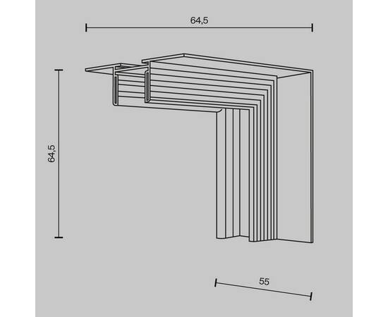 Коннектор угловой внутренний Maytoni Technical TRA172ICL-12B, изображение 5