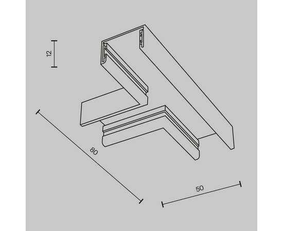Т- образный коннектор накладной Maytoni Technical TRA172CT-11B, изображение 2