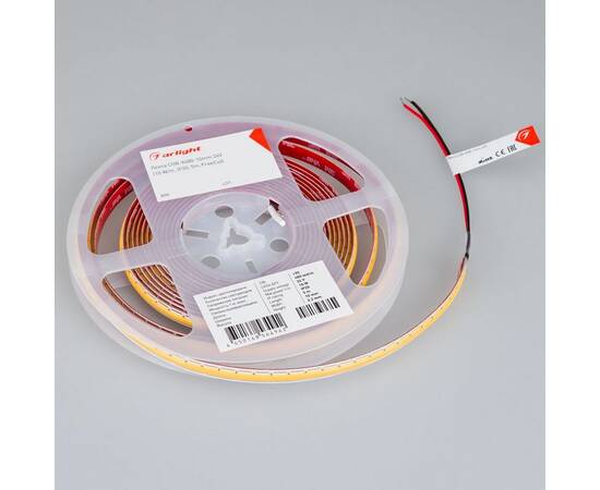 Светодиодная лента Arlight 10W/m 480Led/m CSP теплый белый 5M COB-X480-10mm 24V Warm3000 044196, изображение 2