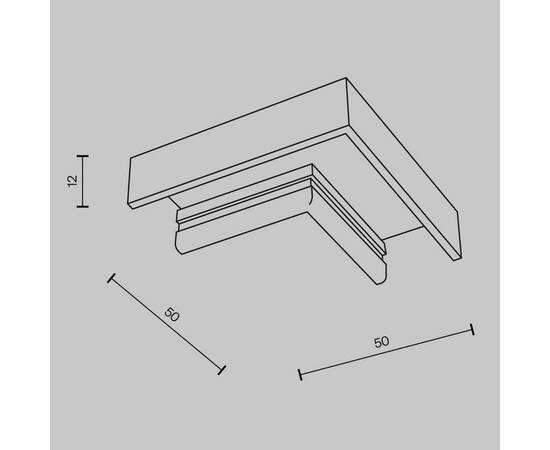 Коннектор угловой, накладной Maytoni Technical TRA172CL-11B, изображение 4